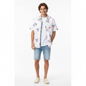 Broken Threads | NWOT Flamingo Button Up Shirt